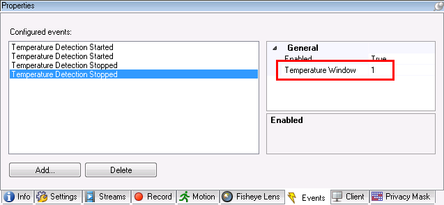 Configuring Axis camera events in XProtect