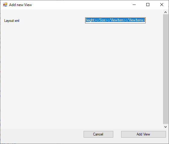 Add a view using Configuration API strongly typed classes.