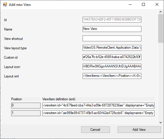 Add a view using Configuration API strongly typed classes.